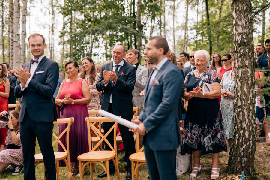 Slub w lesie w plenerze Dworzyszcze Wola Krakow